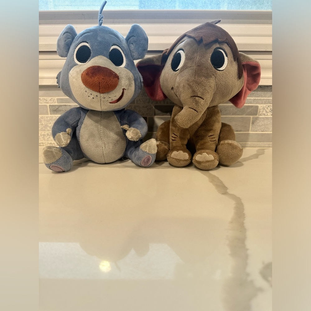 Disney Store Jungle Book Baloo and Hathi Jr Plush
